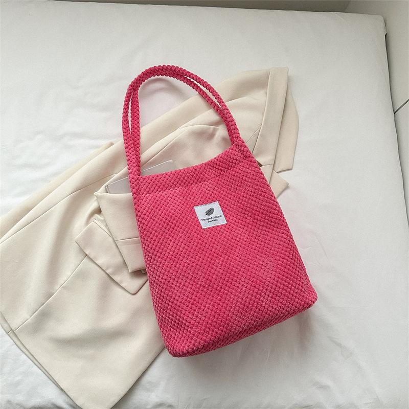 2025 spring new tote extra large bag versatile fashion letter shoulder handbag bag trendy retro solid color hand carry