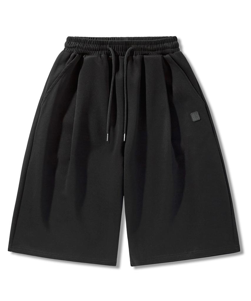 MINIMALPROJECT Multi-Tuck Wide Tr Sweat Half Pants Msp302 [Black]