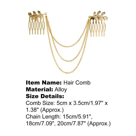 Cheap Headband Lovely Delicate Decorative Hair Comb Tassel Chain for Wedding