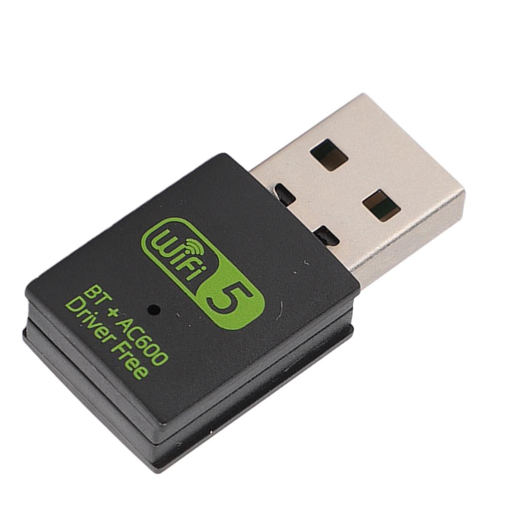 USB WiFi5 Bluetooth Adapter 600Mbps 2.4 5Ghz Dual Band USB Wireless Network Dongle Adapter for Laptop Desktop PC