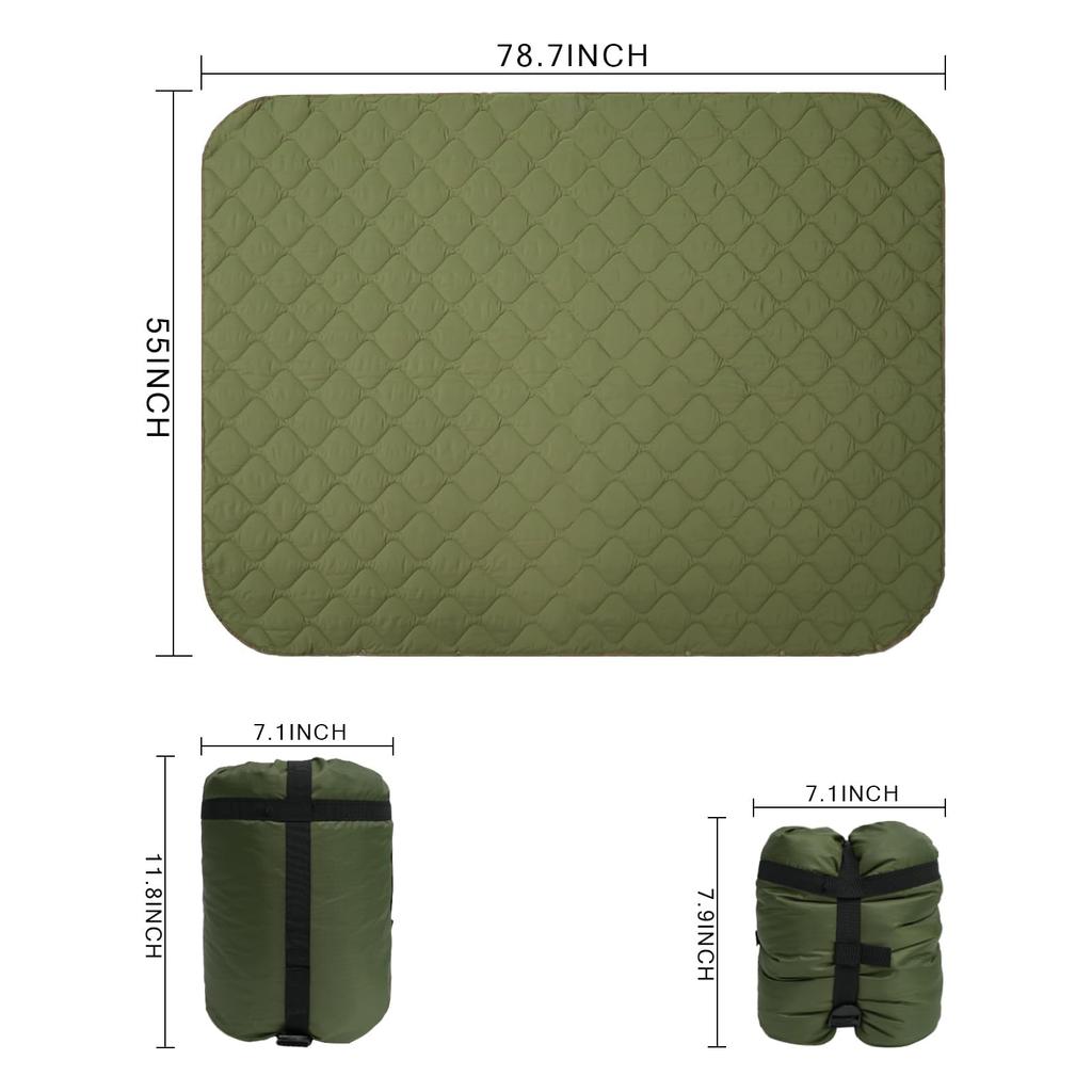 Tencen Camouflage Poncho Cold with Compression Perfect for Car Outdoor and Office Blanket, Multifunctional, Waterproof, Lightweight, Protection,