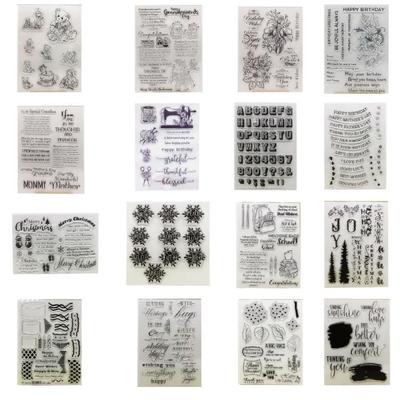 Clear Stamps Silicone Stamp Cards Stamps with Patterns 3D Scrapbooking Stamps