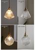 Nordic Minimalist Brass and Glass Pendant Light for Bedroom, Bedside, and Restaurant Ambience