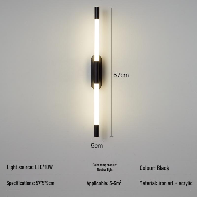 

Modern Minimalist Nordic Wall Lamp for Bedroom or Living Room Decoration Neutral Light