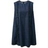SanCai 2026 Summer 100% Cotton Denim Babydoll Dress