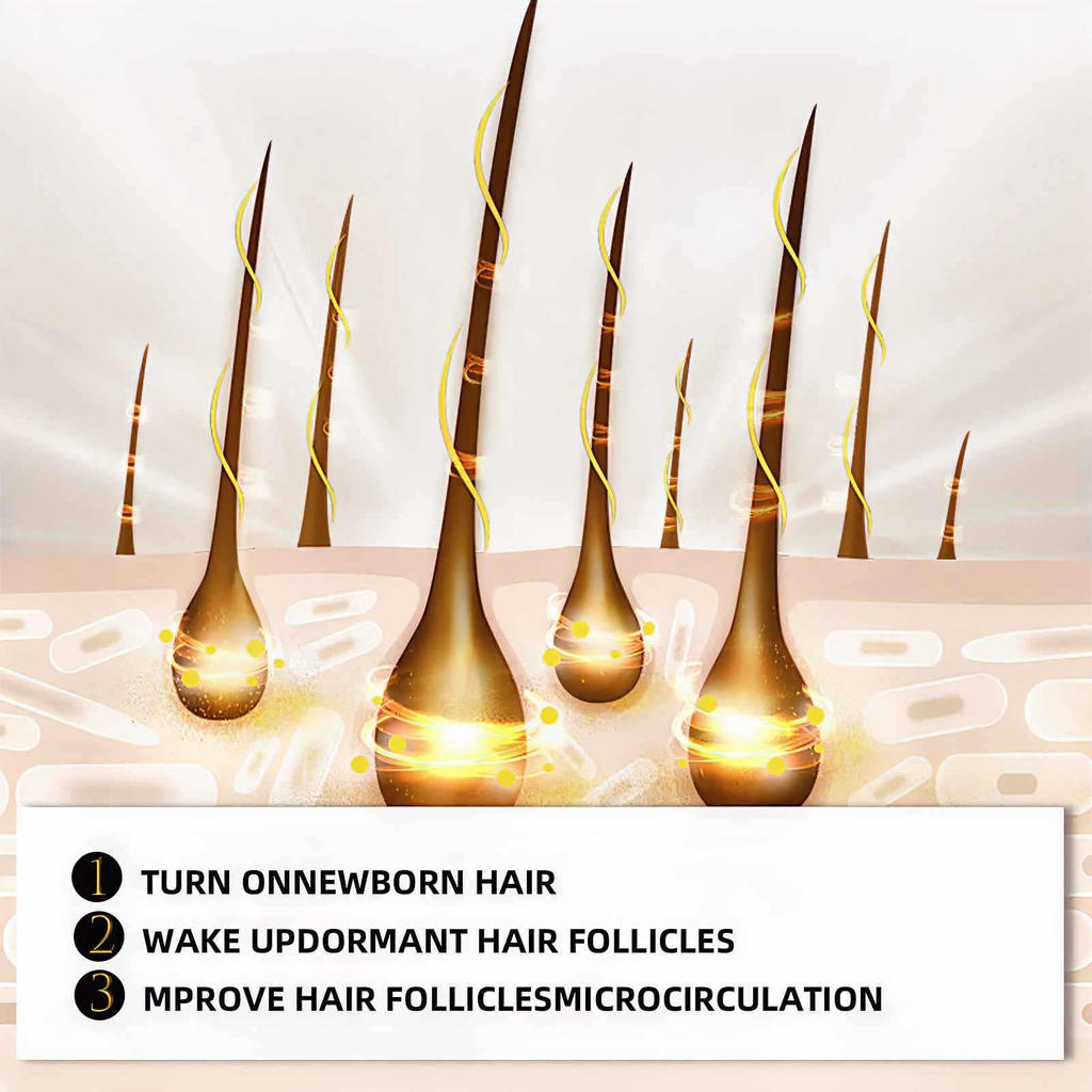L'essence épaississante pour cheveux favorise la force des cheveux pour hommes et femmes, liquide nourrissant anti-chute et croissance des cheveux 60 ml