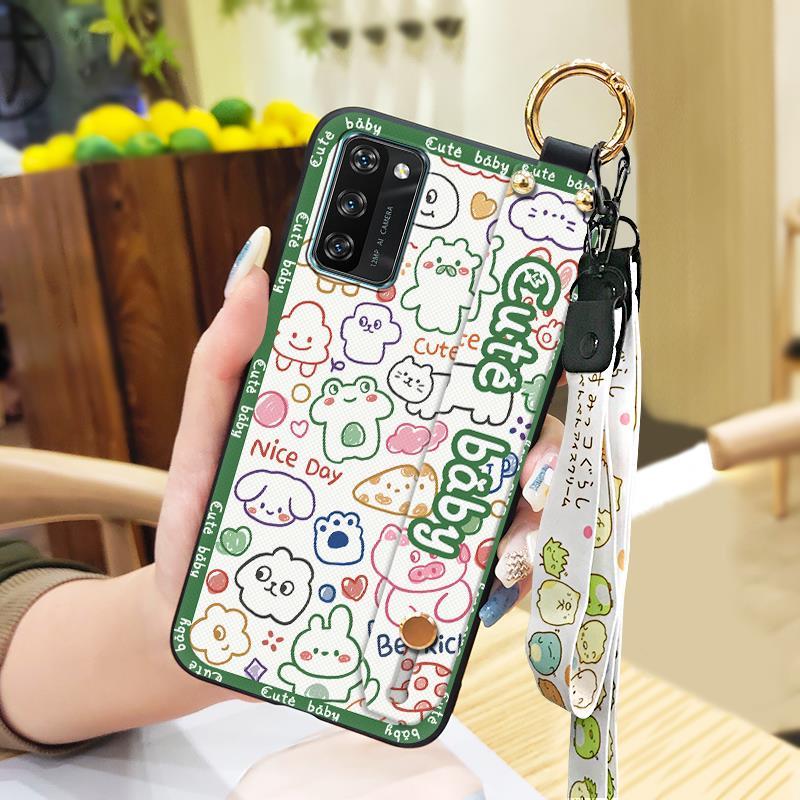Cute Ring Phone Case For Blackview A100 Anti-knock Wristband Protective Kickstand Cartoon Silicone Fashion Design