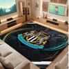 Tappeto in Velluto di Cristallo con Stampa di Calcio del Newcastle United, Comodo Assorbente d'Acqua Antiscivolo Tappeto per Pavimento Interno