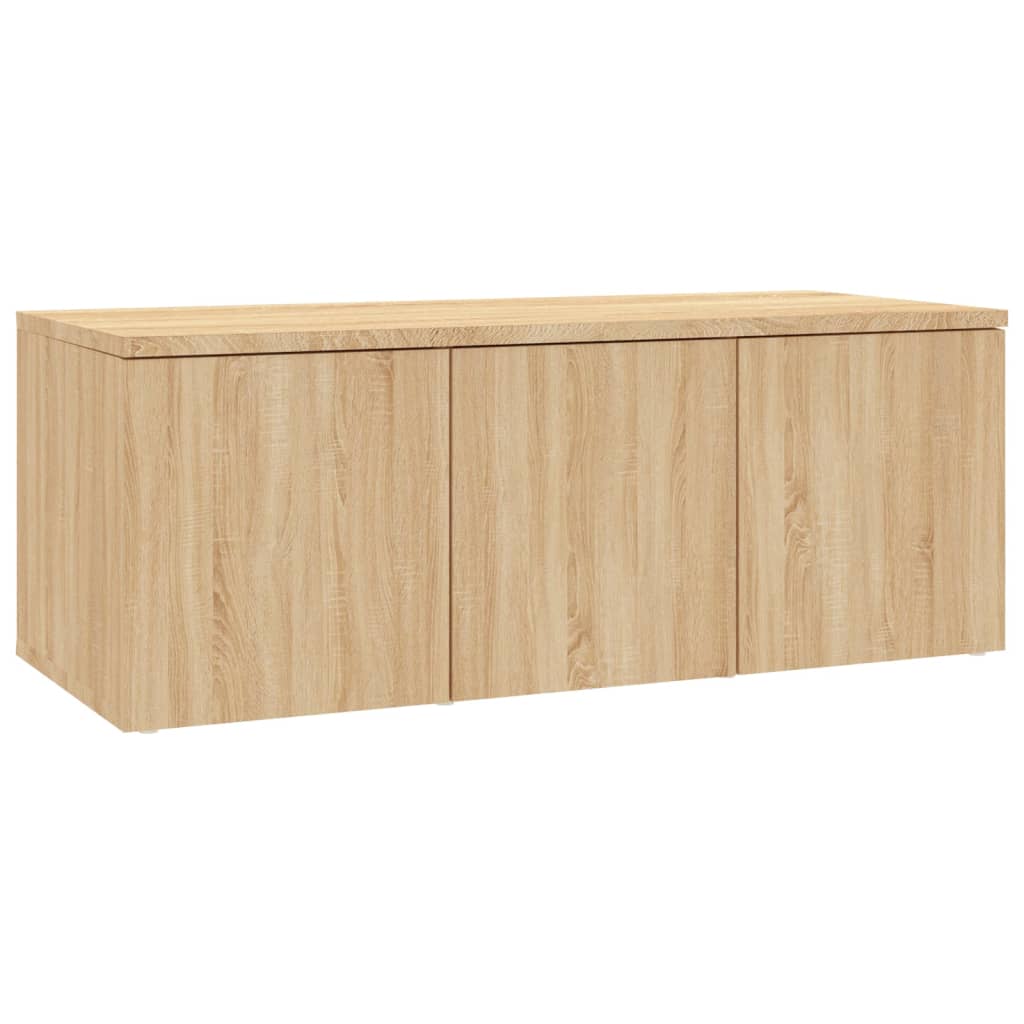 TV Stand in Sonoma Oak Finish 80 x 34 x 30 cm Particleboard