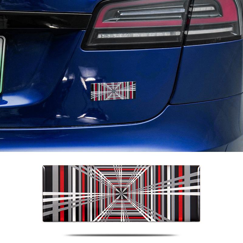 3D styl auta PLATOVANÁ grafika blatník karoserie Logo odznak Emblém Obtisky Dekorační nálepka pro Tesla Model 3 XYS příslušenství