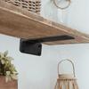 Metal Floating Shelf Brackets Heavy Duty 90 Degree Support Bookshelf Holders L-shape Partition Wall Shelves Bracket with Screw