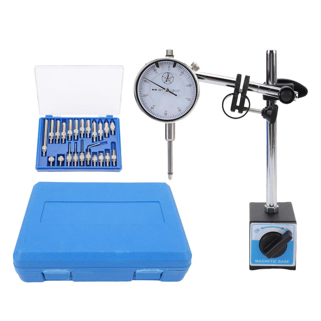 Dial Indicator with Magnetic Base and Point Precision Inspection Set 0 1in 0.001in Precision Magnetic Dial Indicator