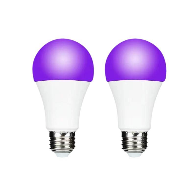 60mm E27 UV Purple Fluorescent Light Bulb, Plastic-Clad Aluminum, 85-265V, Ghost House Party Ultraviolet.