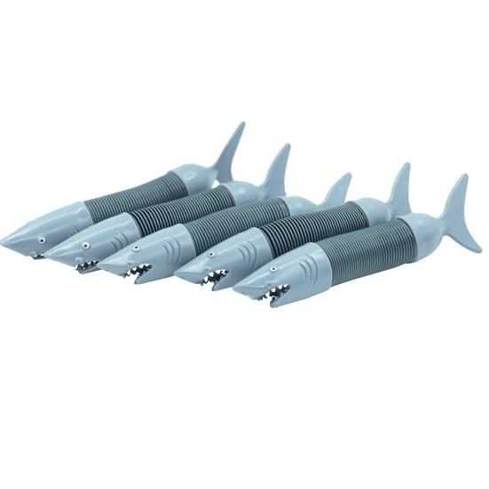 Shark Stretch Tube Flexible DIY Telescopic Squeezing Pipe Vent Toy Stress Relief Cute Decompression Fidget Pipe Sensory Toys Children Toy Gift