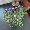 Hairband Flower Triangular Headscarf Vintage Vine Foral Hip Scarf  Pants Accessories