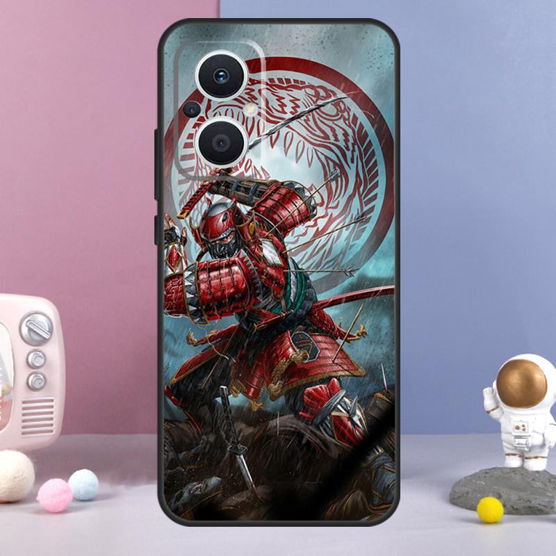 Japan Ninja Samurai Red Sun Funda For OPPO Reno 11 F 12F 13F 14F 10 12 13 14 Pro 7 8 Lite OPPO Find X9 X6 X5 X8 Pro Case