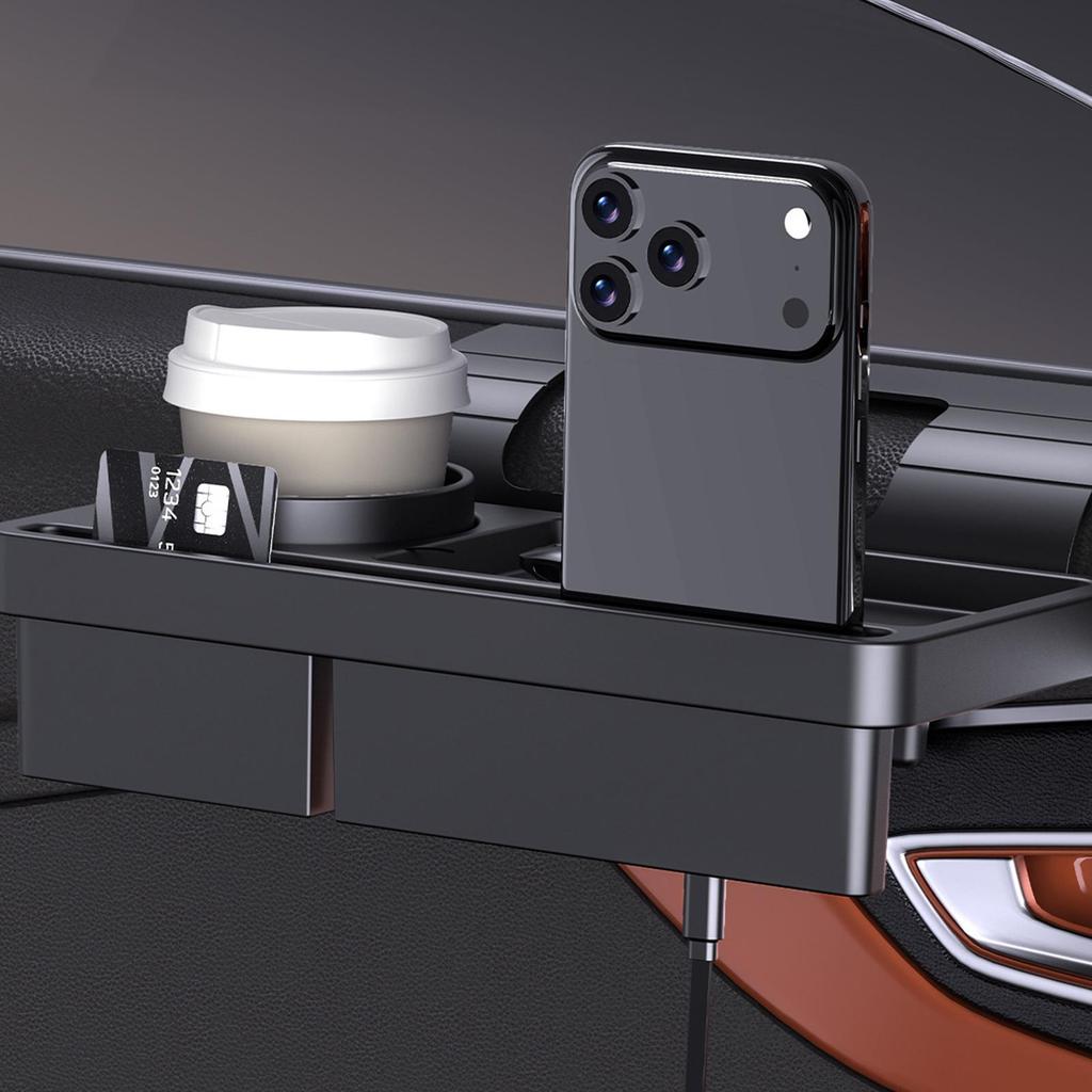 Car Window Storage Tray Organizer Auto Interior Organization Tray Car Door Cup Holder For SUV Truck Sedan Auto Vehicle