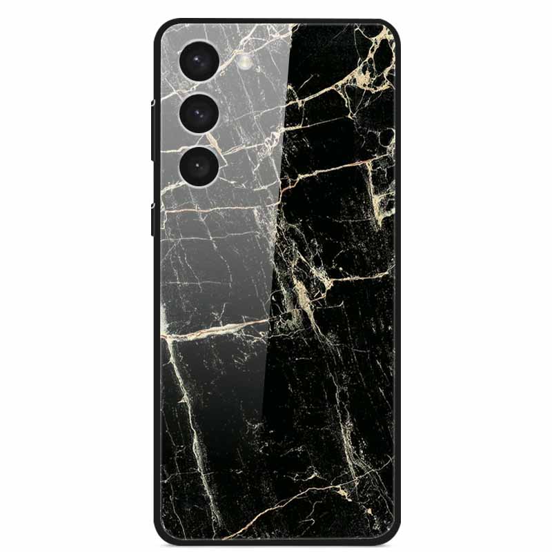 Tempered Glass Case For Samsung S23 Plus 5G Cover Galaxy S 23 Space Hard Back Coque For Samsung S23 Ultra S23+ Bumpers Funda Cat