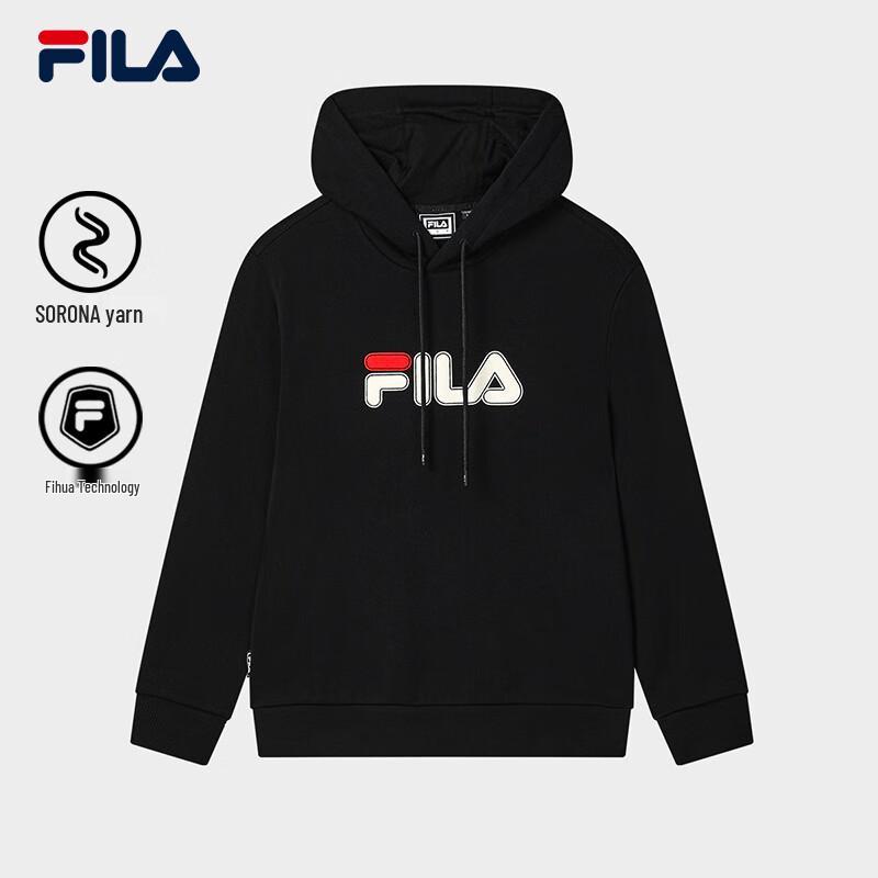 FILA Unisex Casual Loose Fit Hooded Pullover Sweatshirt