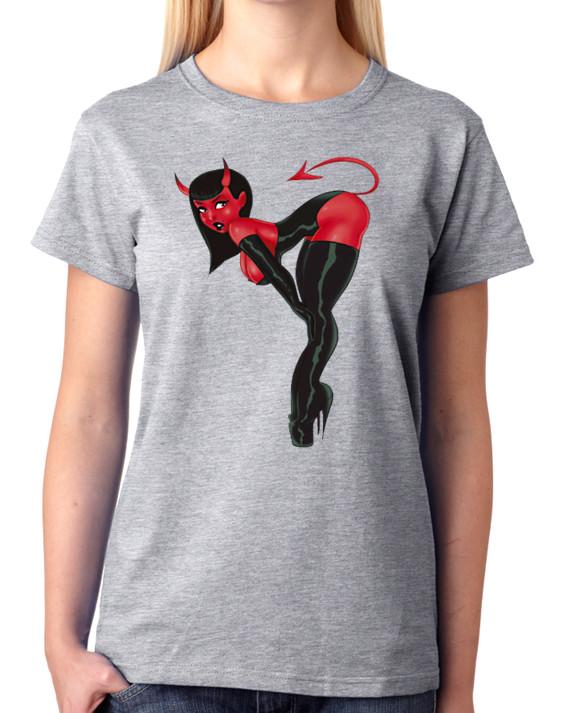 Sexy Devil Woman Top Ladies T-Shirt S
