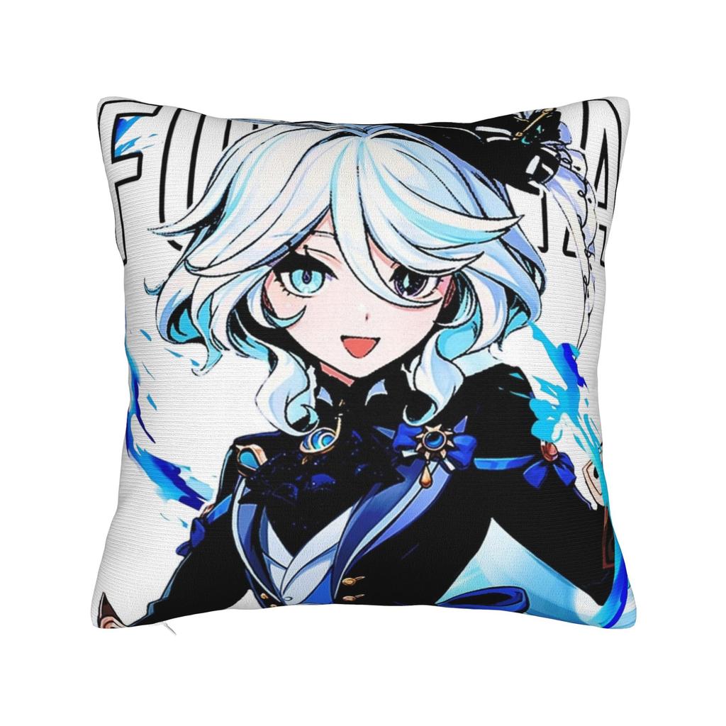 Genshin Impact Furina Pillowcase Soft Polyester Cushion Cover Decor  Pillow Case Cover Home Drop Shipping 18"
