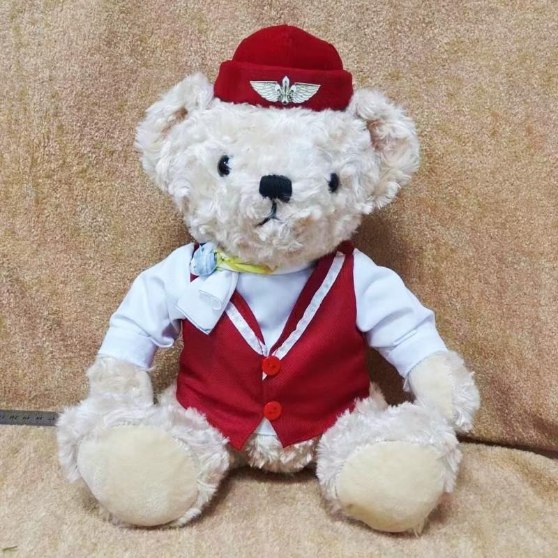 Traffic Police Bear Teddy Bear Police Doll Iron Riding Motorcycle Bear Riding Clothes Plush Toys