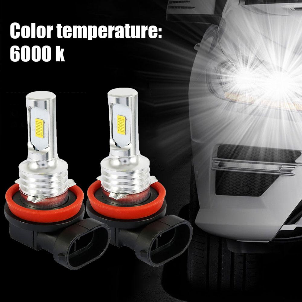 100W Fog Light Car LED Headlight Bulb Car Signal Light 2PCS 6000K White Light High/Beam Bulb Car Accessories FOR H16 H8 H11