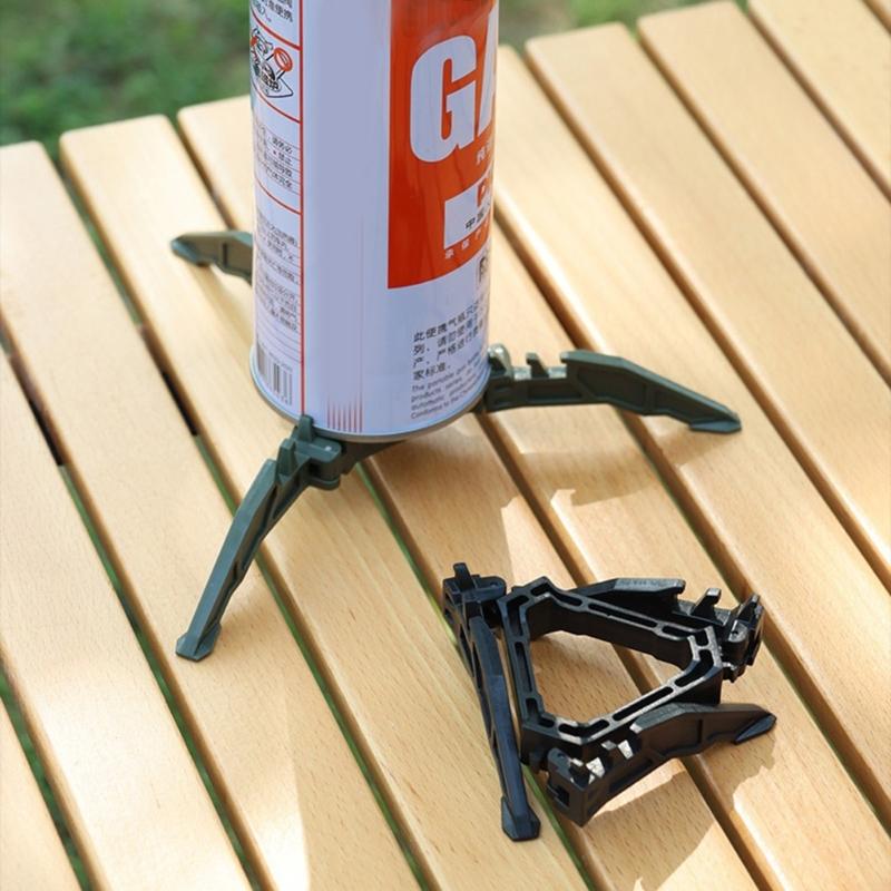 Stable Outdoor Cooking Stand Regulable Angles Folds Flat Stove Holder For Gas Canisters Nonslip Base