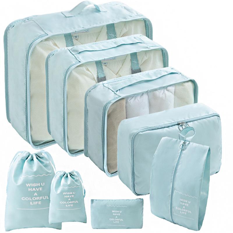 Cross-Border Travel Storage Bag Set: 8-Piece and 9-Piece Clothing Organizer