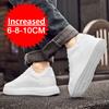 Fashion Brand Elevator Shoes Men Heightening Shoes Leather Height Increase 6/8/10cm Lifting Men's Height Increasing Mens Casual Sneakers