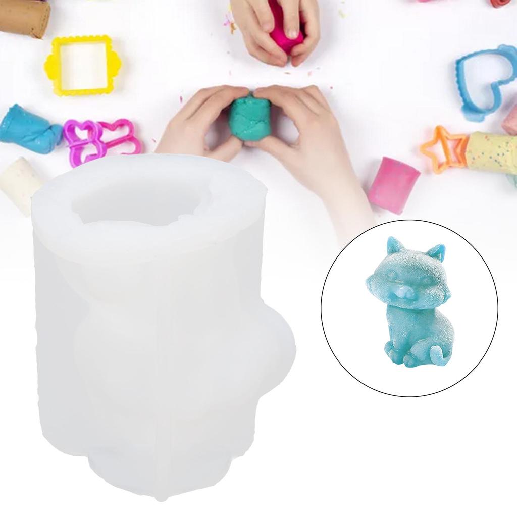 Cat Silicone Ice Mould Cute Cat Multifunctional Silicone Ice Maker Cube for Candle Soap