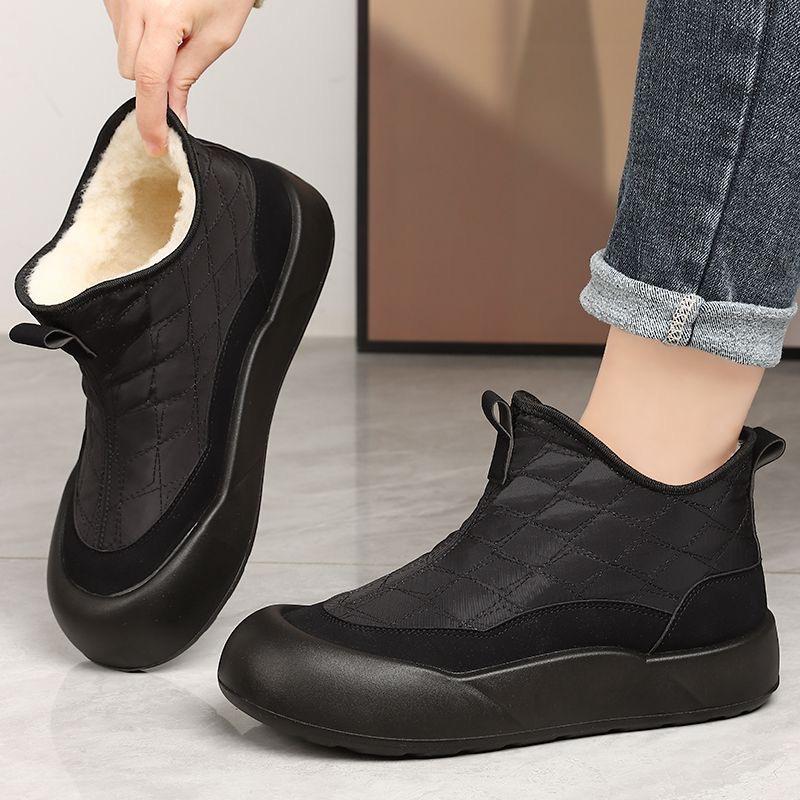 Winter Warm  Women's Chunky Platform Snow Boots Non-Slip Water Resistant Ankle Booties Shoes Comfortable Faux Fur Lining Walking Short Boots for Women