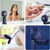 Ventilatore Portatile Jsdoin - Ricaricabile tramite USB, 5 Velocità, Batteria da 5000mAh, Griglia Staccabile, Pieghevole a 90°, Uso al Collo o sulla Scrivania