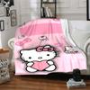 1pc Hello Kitty Name Blanket Lightweight Flannel Throw for Sofa Bed Travel Camping Livingroom Office Couch Chair