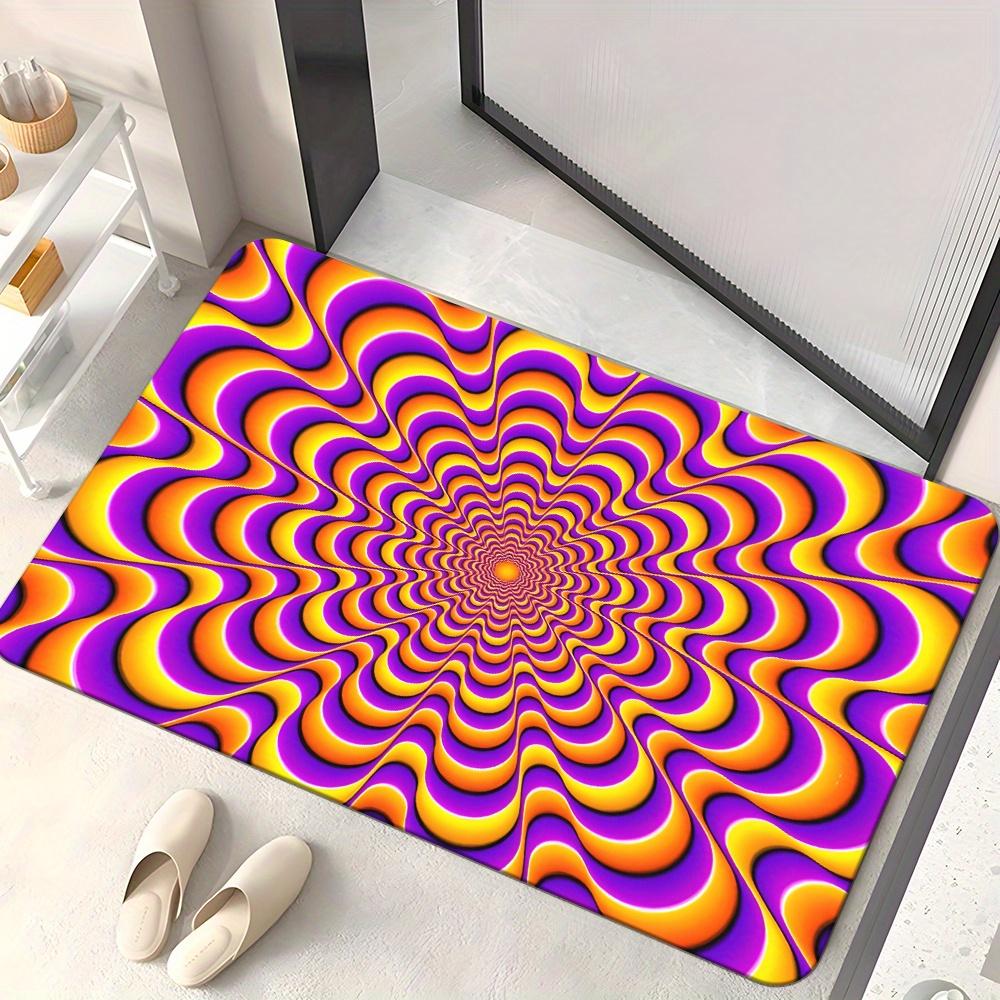 

1pc 3D Optical Illusion Pattern HD Printed Door Mat, Non-Slip Bathroom Floor Mats, Microfiber Absorbent Machine Washable Polyest 40x60cm