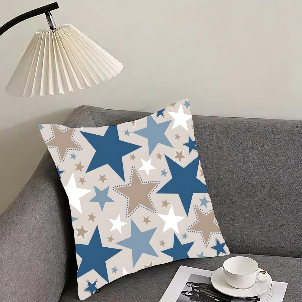 Stars Fashion Cushion Cover Pillowcase Ultra Soft Skin Friendly Fabric Cloud Like Comfort & Concealed Zipper
