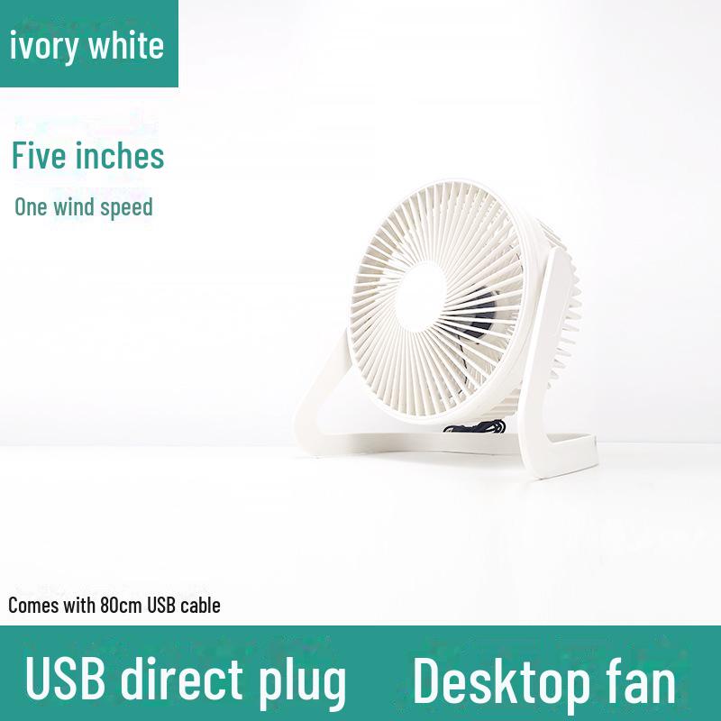 Premium USB Mini Fan - 5.68-inch Silent Desktop Fan for Office & Student Use