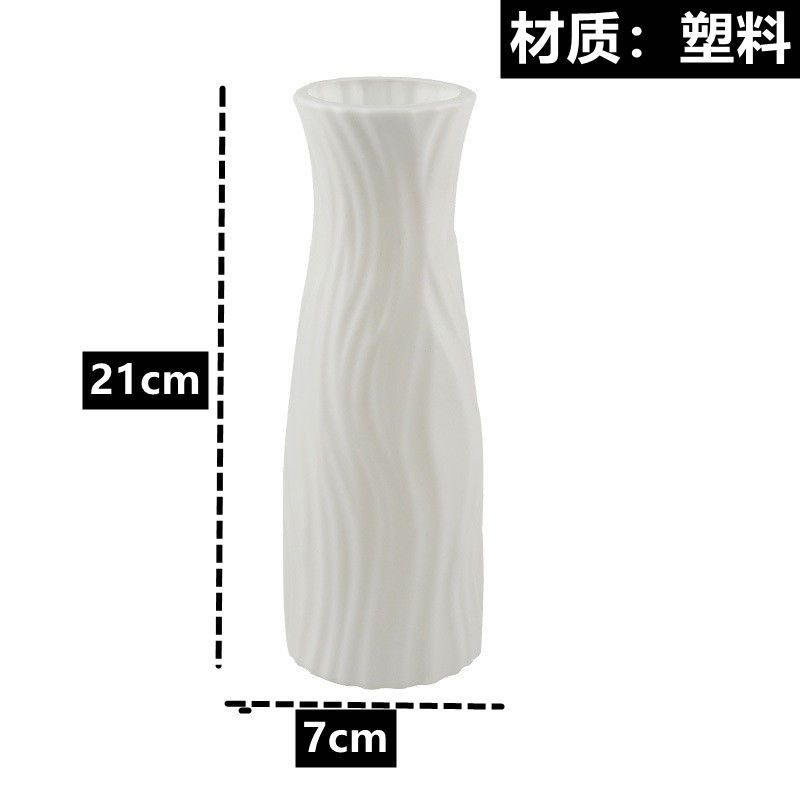 Flower Vase Decoration Home Plastic Vase White Imitation Ceramic Flower Pot