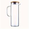 Prosty dzbanek na wodę z wysokoboro-krzemowego szkła, duża pojemność, przezroczysty dzbanek na sok i zimną wodę do biura