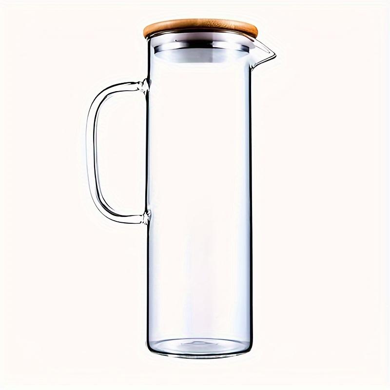 Prosty dzbanek na wodę z wysokoboro-krzemowego szkła, duża pojemność, przezroczysty dzbanek na sok i zimną wodę do biura