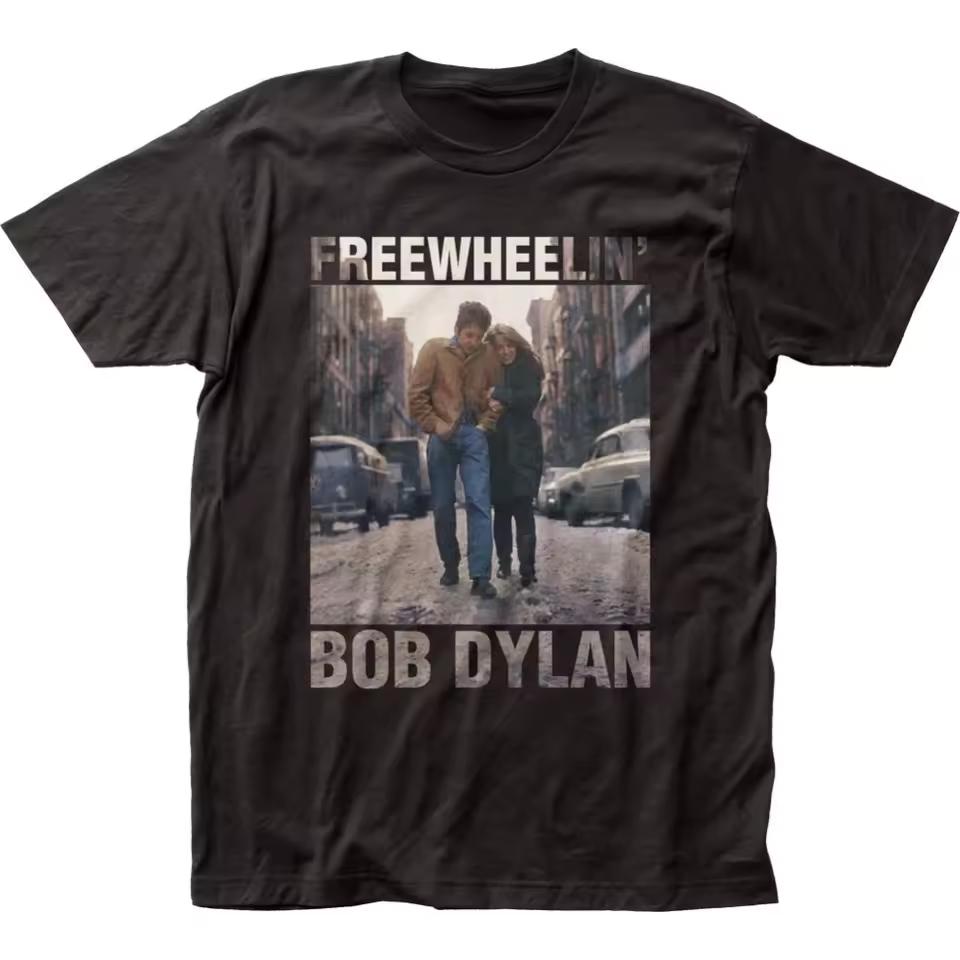 Bob Dylan Freewheelin Mens T Shirt Music Classic Concert Rock Band Tee New Black mens t shirts streetwear harajuku t shirt