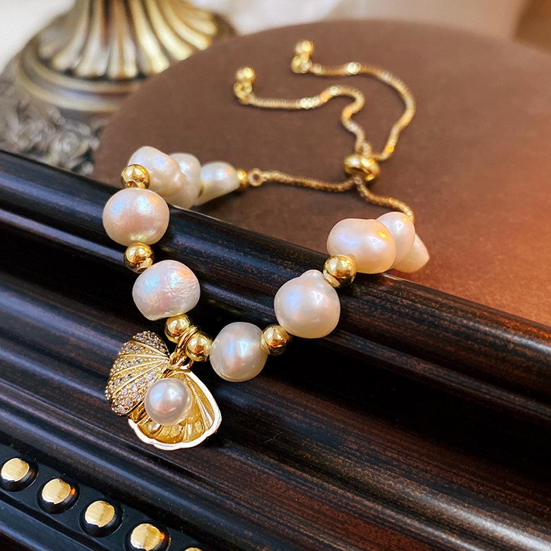 Süßwasserperlenmuschel Damenmode Armband - Leichter Luxus Temperament Armreif, Vielseitiger Handschmuck