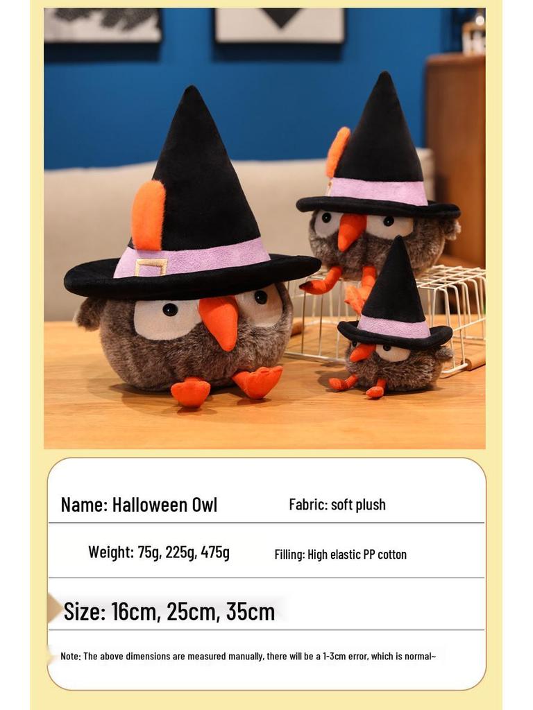 Halloween Jumpy Cat & Ghost Owl Plush Dolls Collection