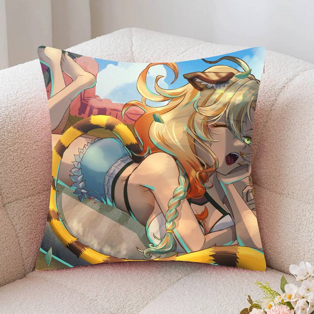 Xilonen Anime Game Genshin Impact Pillow Case Fashion Square Pillowcase Bedroom Sofa Room Ins Decoration Leisure