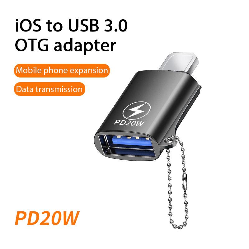 USB 3.0 To Lightning Adapter OTG for iPhone 15 Pro Macbook iPad Fast Charging USB Female To iOS Male Connector U Disk Converter