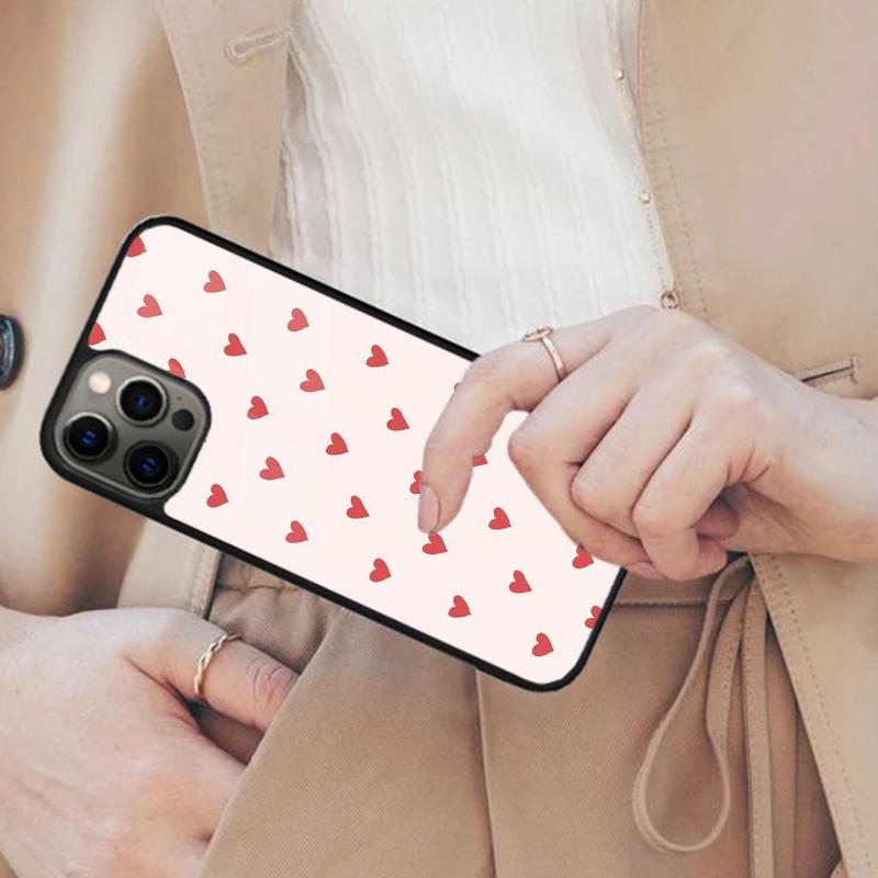 Love Heart Pattern Cute Magnetic Phone Case For APPLE iPhone 16 14 13 12 11 Pro Max 15 Plus Wireless Charge With MagSafe Cover