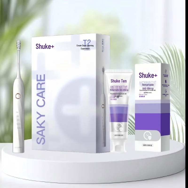 Shuke Smart Sonic Electric Toothbrush T2 & Anti-Sensitive Toothpaste Set