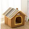 House-Shape Cat Cave Bed Tent for Indoor Small to Large Cats Machine Washable Ultra-Soft Cushion Anti-Slip Bottom