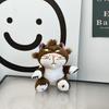 Creative Squinting Kitten Keychain Plush Toy