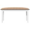 Bench 90 cm White Solid Rubberwood